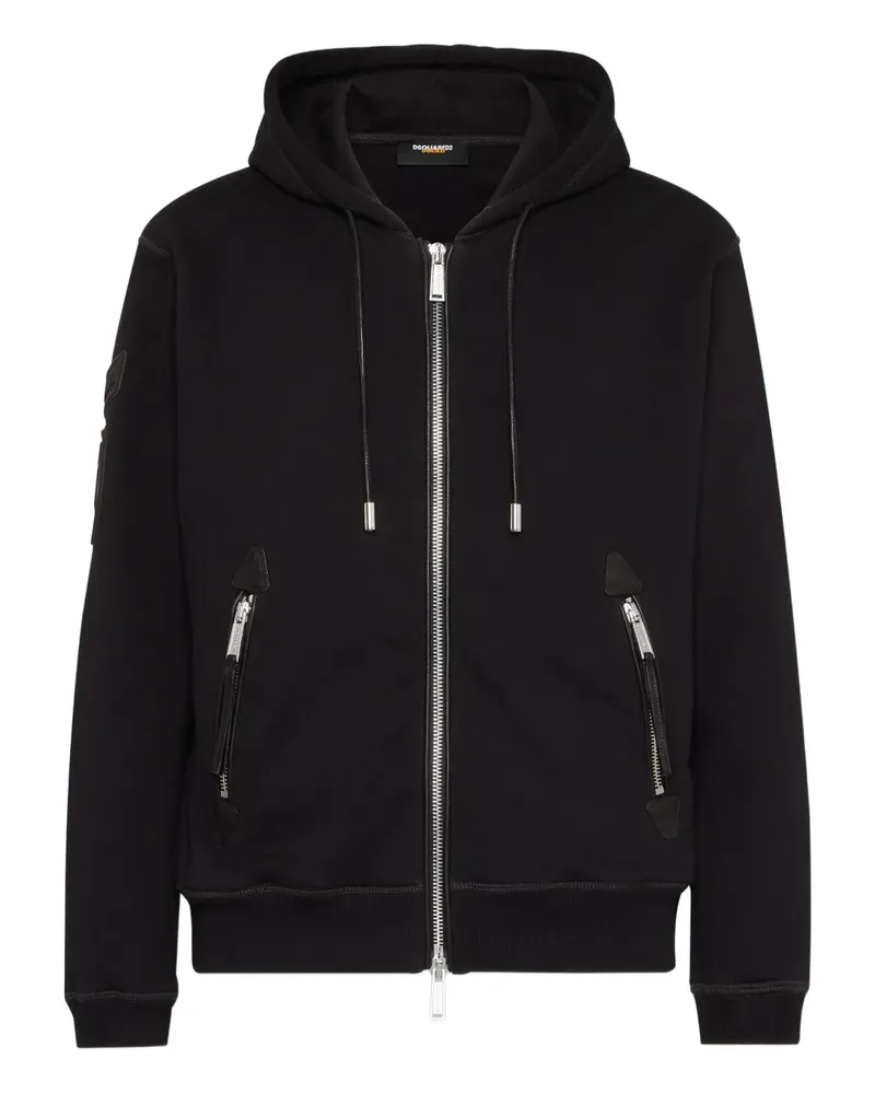 Dsquared2 Hoodie mit Reißverschluss - Schwarz Schwarz