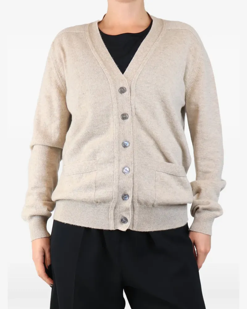 Crime V-neck cashmere cardigan - Nude Nude