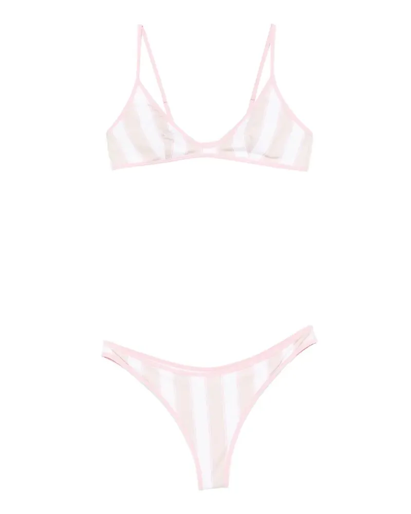 MC2 Saint Barth Panamy String striped bikini - Weiß Weiß