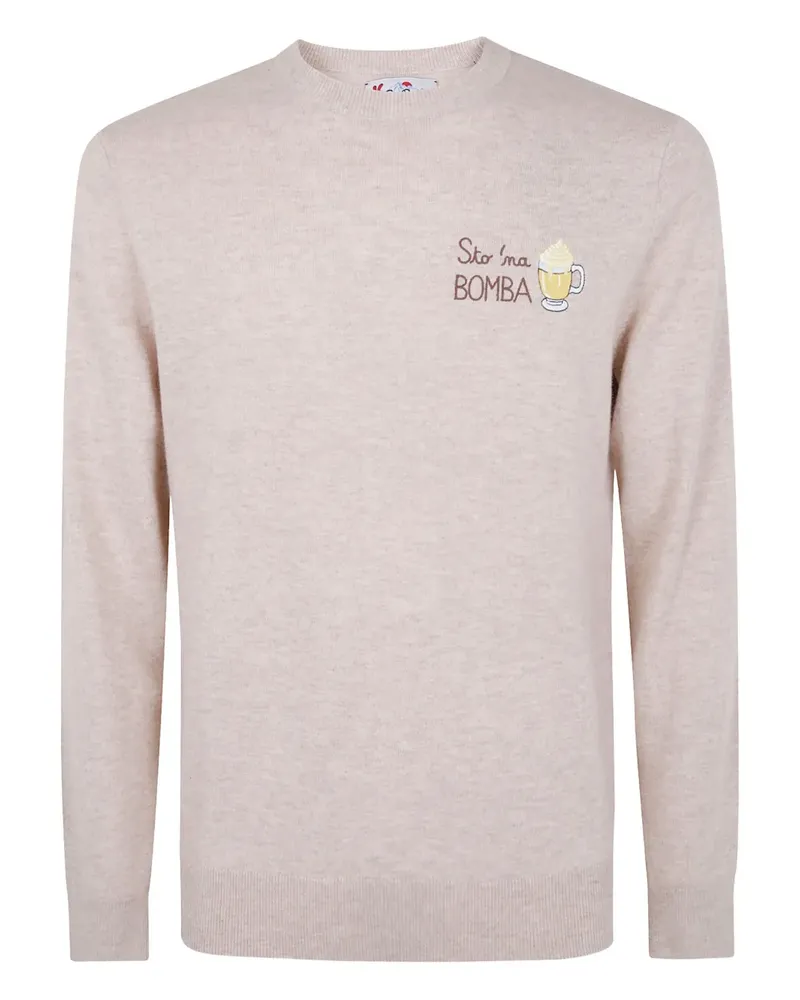 MC2 Saint Barth Heron Pullover mit Stickerei - Nude Nude
