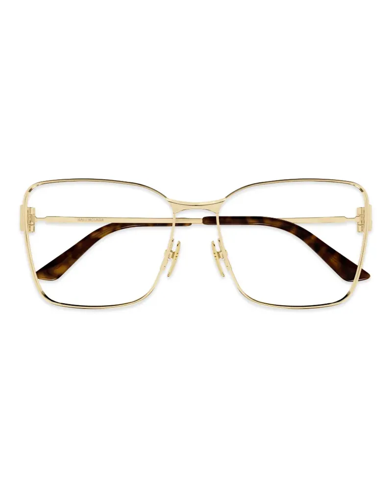 Balenciaga Eckige Sonnenbrille mit BB-Logo - Gold Gold
