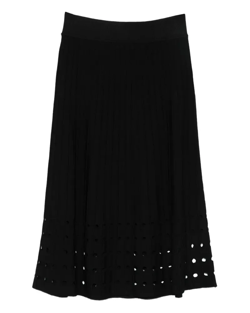 DKNY Klassischer Midirock - Schwarz Schwarz