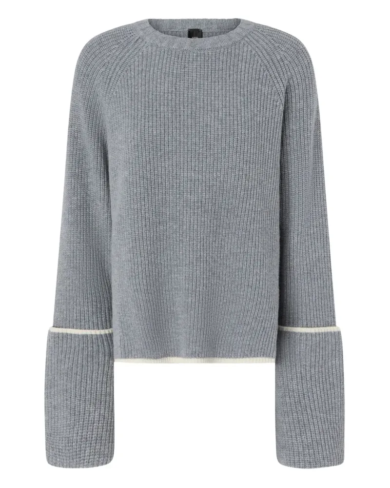 Pinko Gerippter Procida Pullover - Grau Grau
