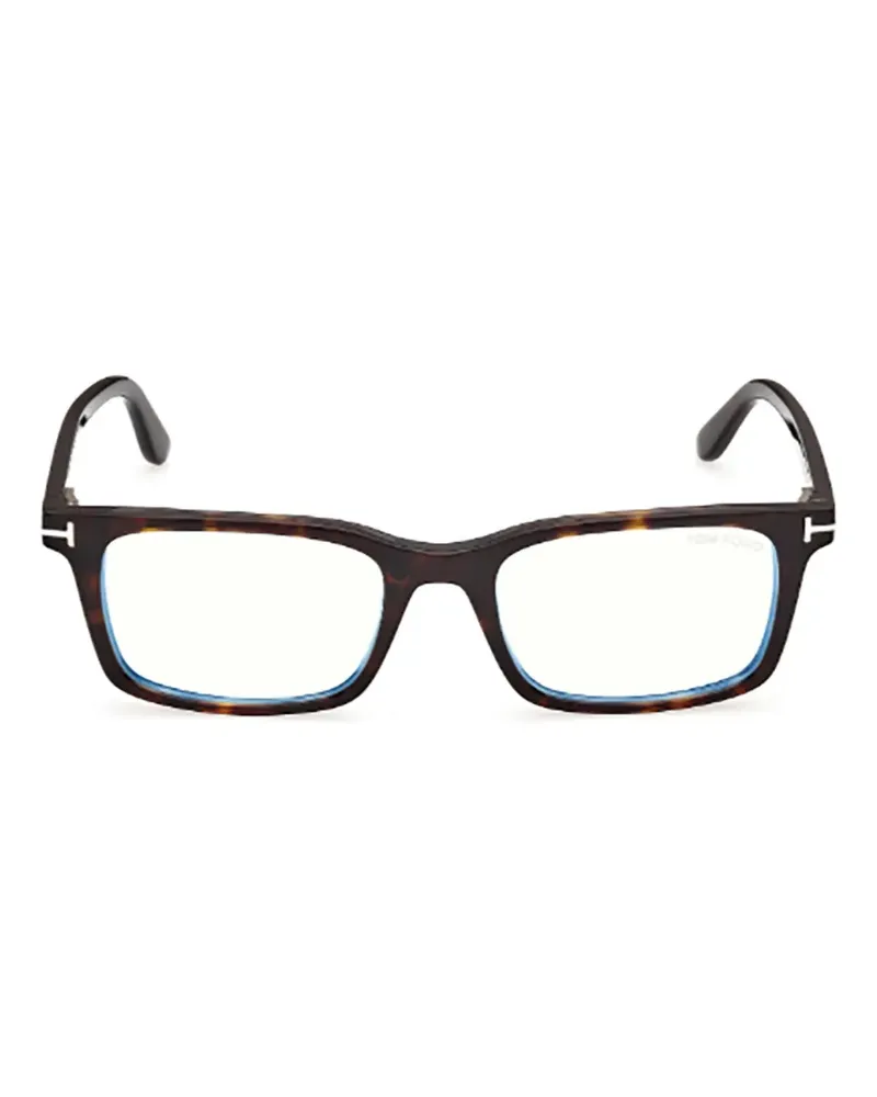 Tom Ford Brille in Schildpattoptik mit Magnetclip - Braun Braun