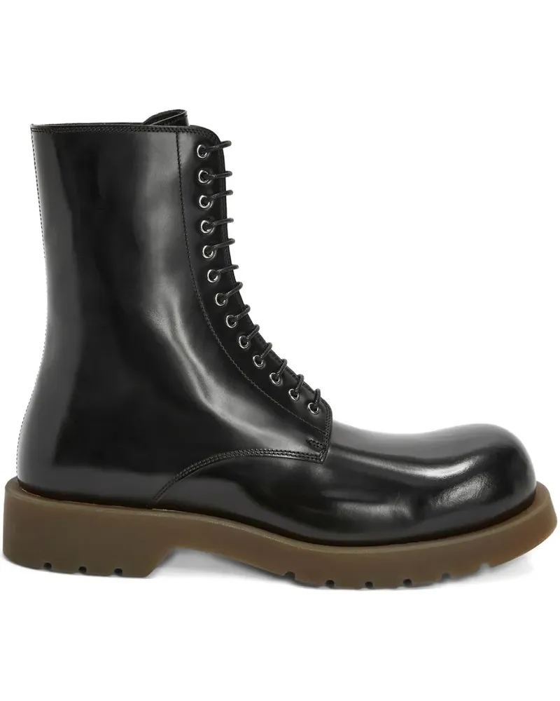 Jil Sander Stiefeletten mit Schnürung - Schwarz Schwarz