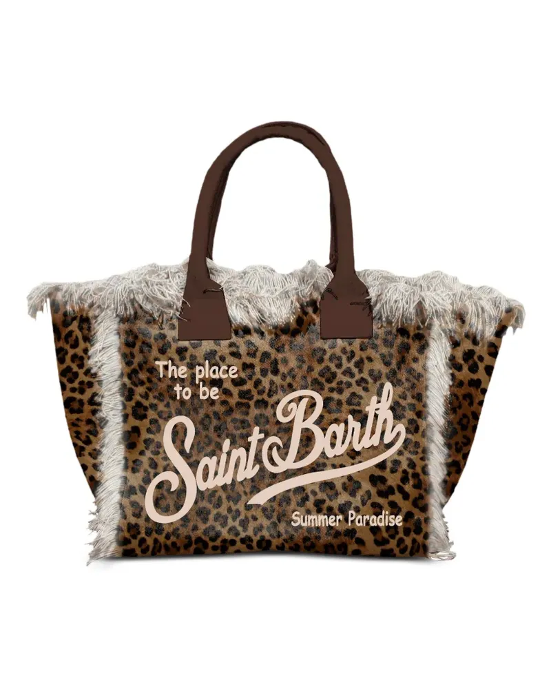 MC2 Saint Barth Vanity Tote Bag mit Leoparden-Print - Nude Nude