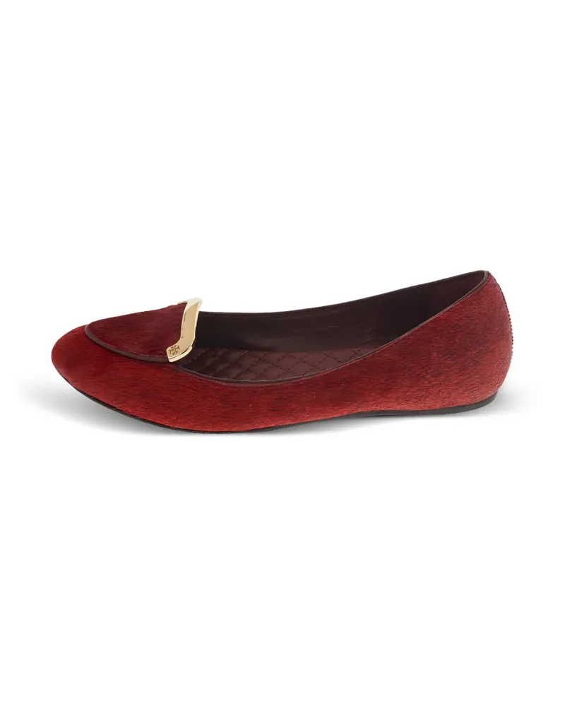 Tory Burch calf-hair ballet flats - Rot Rot