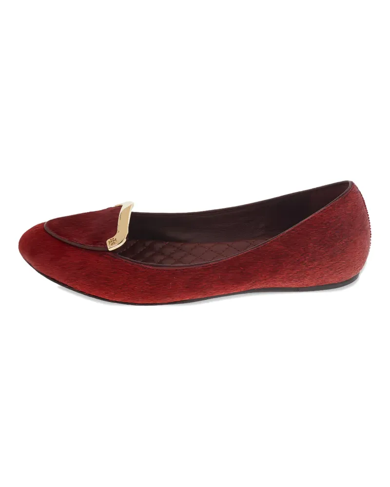 Tory Burch calf-hair ballet flats - Rot Rot
