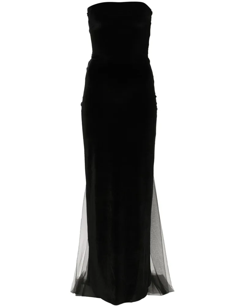 ATU Body Couture Abendkleid aus Samt mit Schleife - Schwarz Schwarz