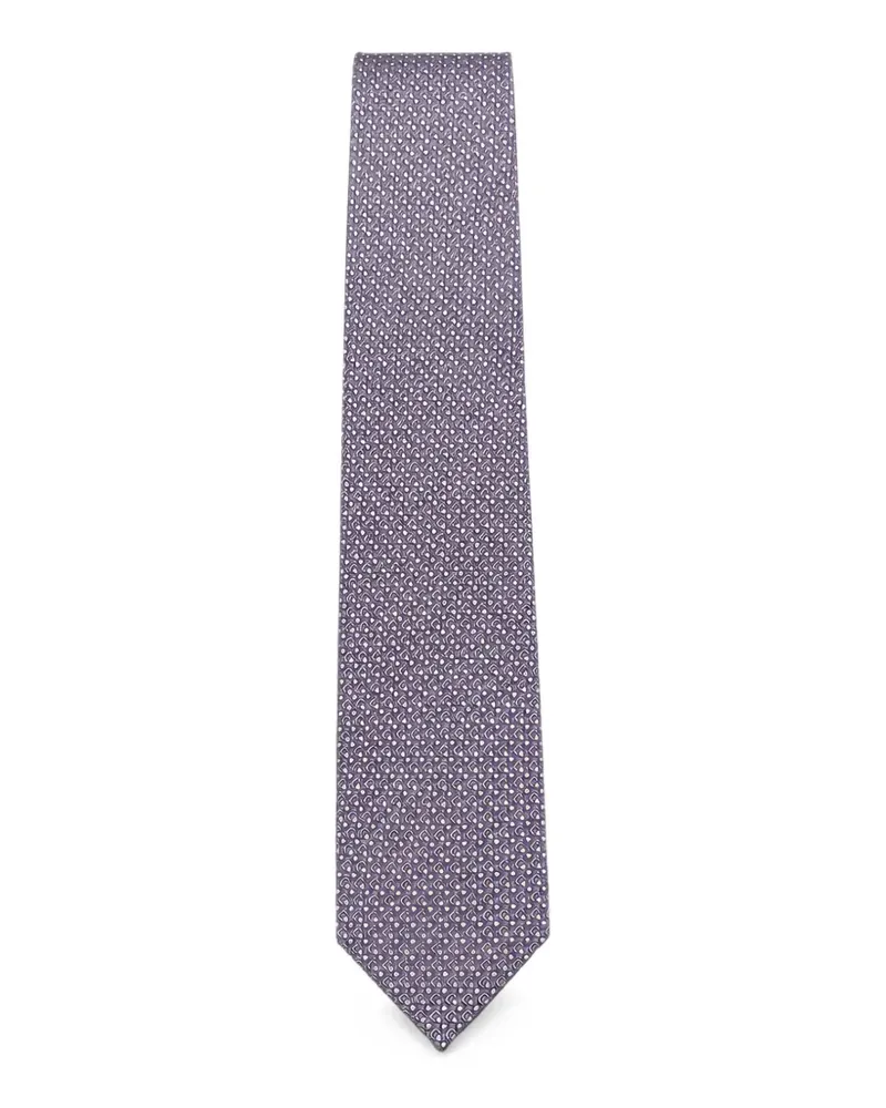 Tombolini Krawatte mit geometrischem Print - Violett Violett