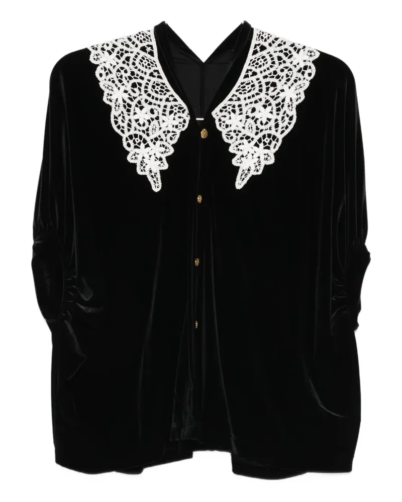 Junya Watanabe lace collar shirt - Schwarz Schwarz