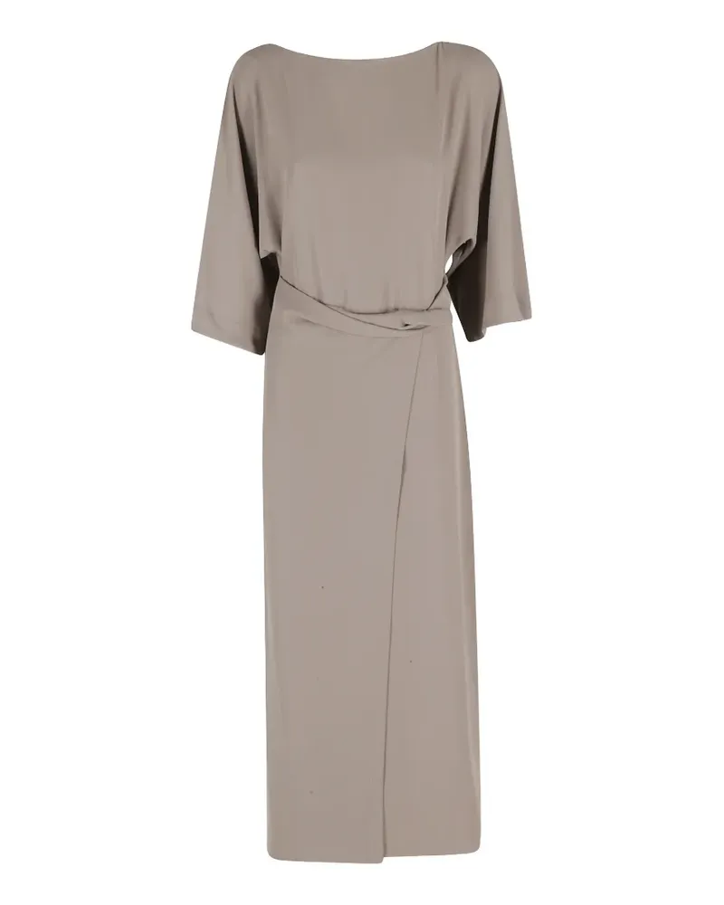 MEIMEIJ wrap-style open-back midi dress - Nude Nude