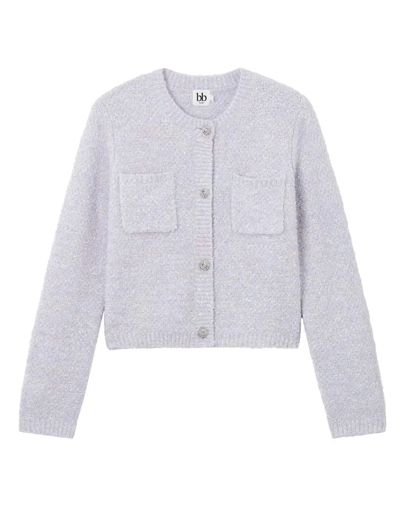 b+ab Cardigan mit rundem Ausschnitt - Violett Violett