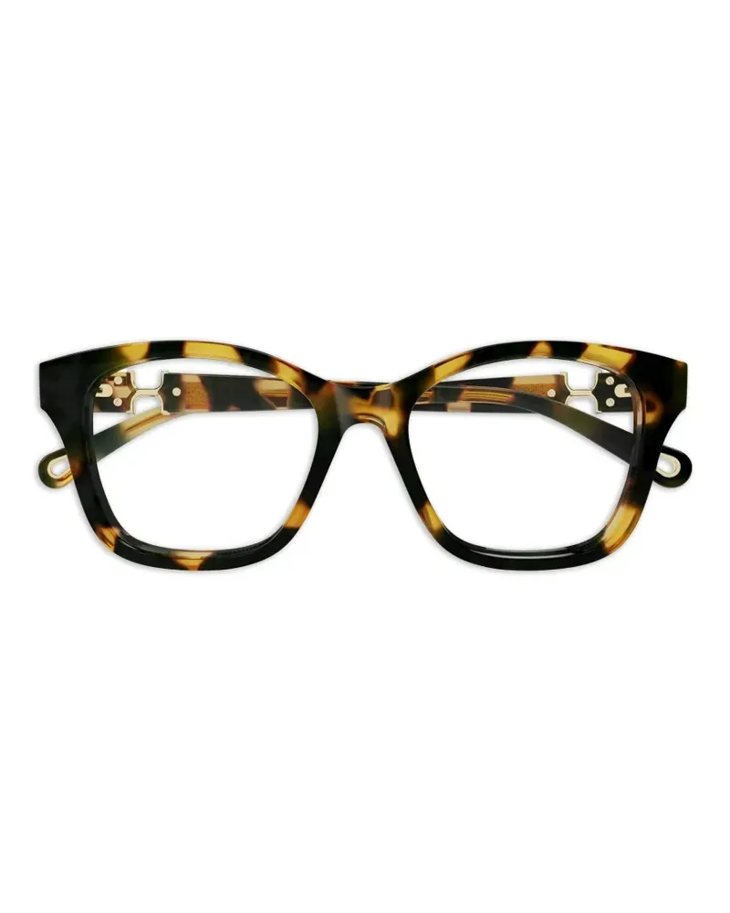 Chloé havana geometric glasses - Braun Braun