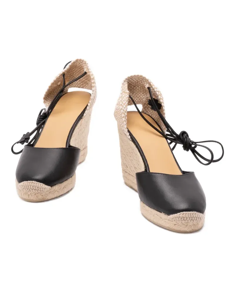 Castañer Wedge-Espadrilles mit Schnürung - Schwarz Schwarz