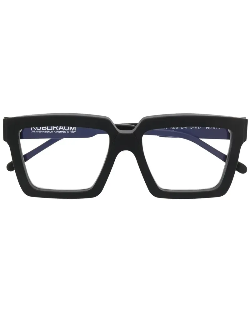 KUBORAUM Eckige Brille mit mattem Finish - Schwarz Schwarz