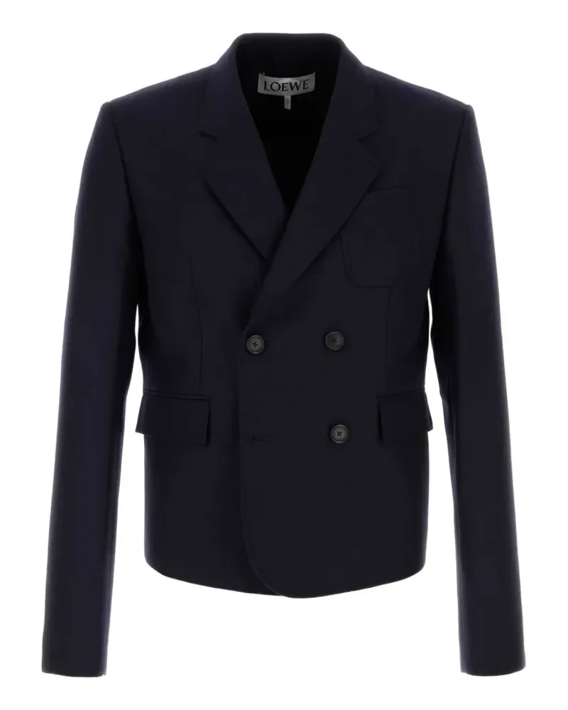 Loewe double-breasted wool blazer - Blau Blau