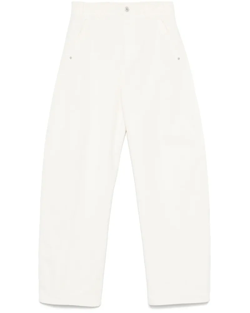 Brunello Cucinelli Jeans mit weitem Bein - Weiß Weiß