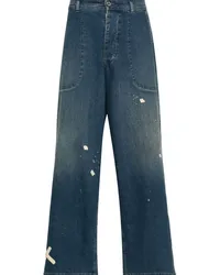 Maison Margiela Tief sitzende Straight-Leg-Jeans Blau