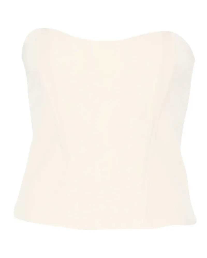 Raquel Diniz Elena strapless boned corset top - Nude Nude