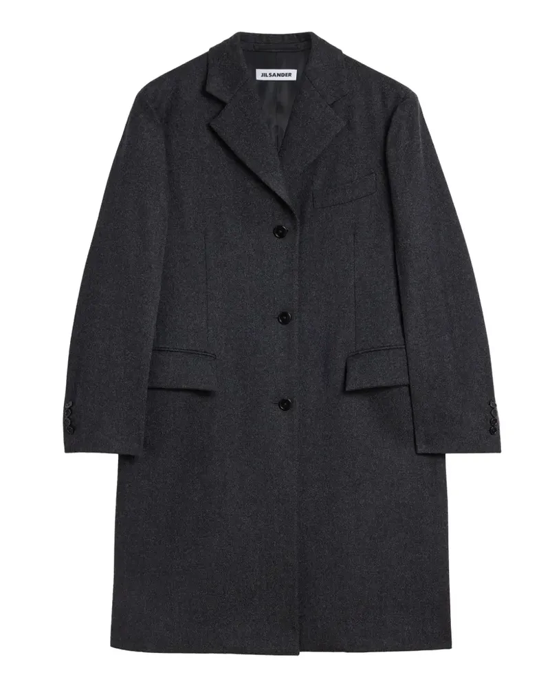 Jil Sander Mantel aus Wollfilz - Grau Grau