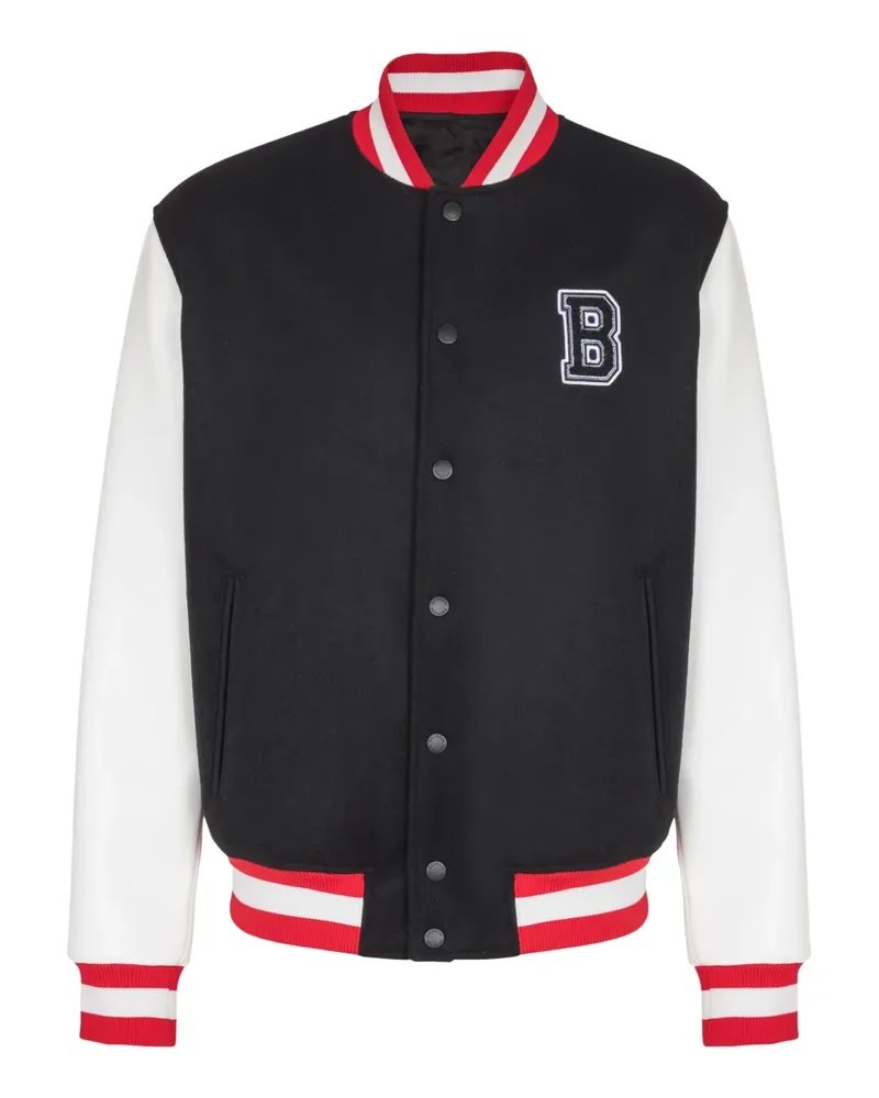 Balmain Bomberjacke im College-Look - Schwarz Schwarz