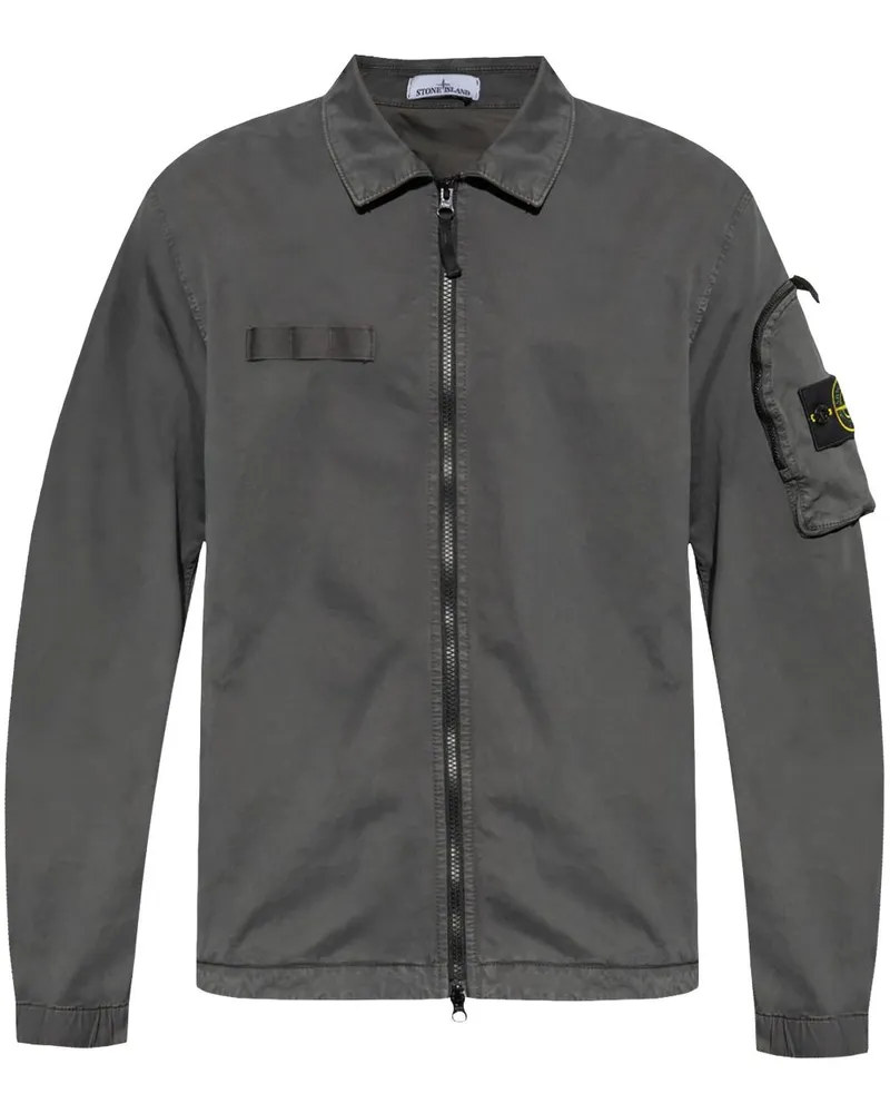 Stone Island Hemd mit Kompass-Motiv - Grau Grau
