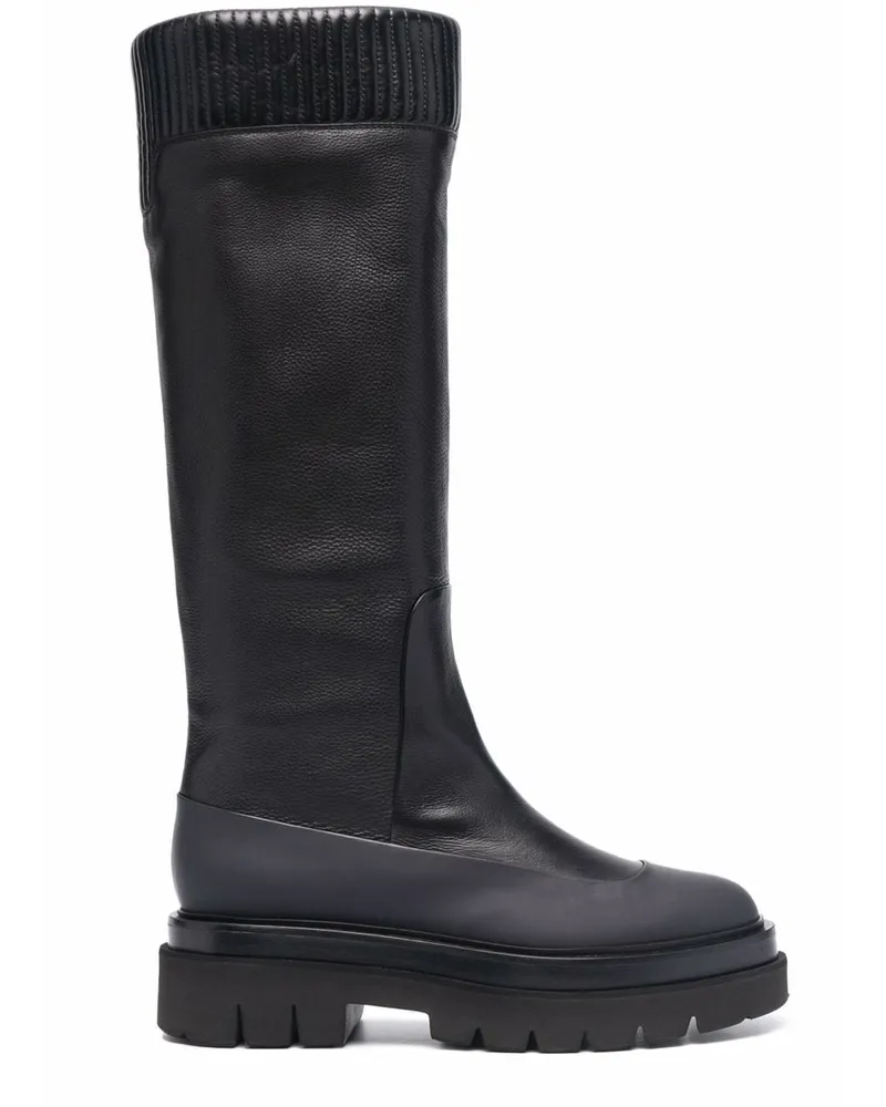 Santoni Kniehohe Stiefel - Schwarz Schwarz