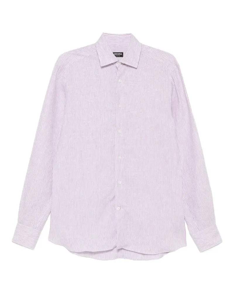 Ermenegildo Zegna Gestreiftes Hemd - Rosa Rosa
