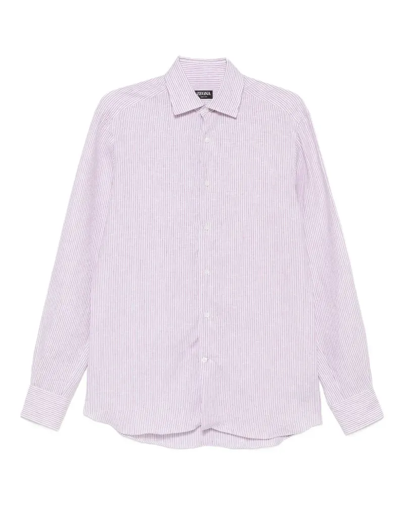 Ermenegildo Zegna striped long-sleeve shirt - Rosa Rosa