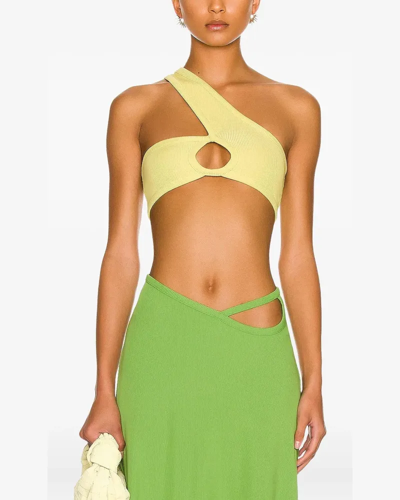 Christopher Esber one-shoulder cut-out top - Gelb Gelb