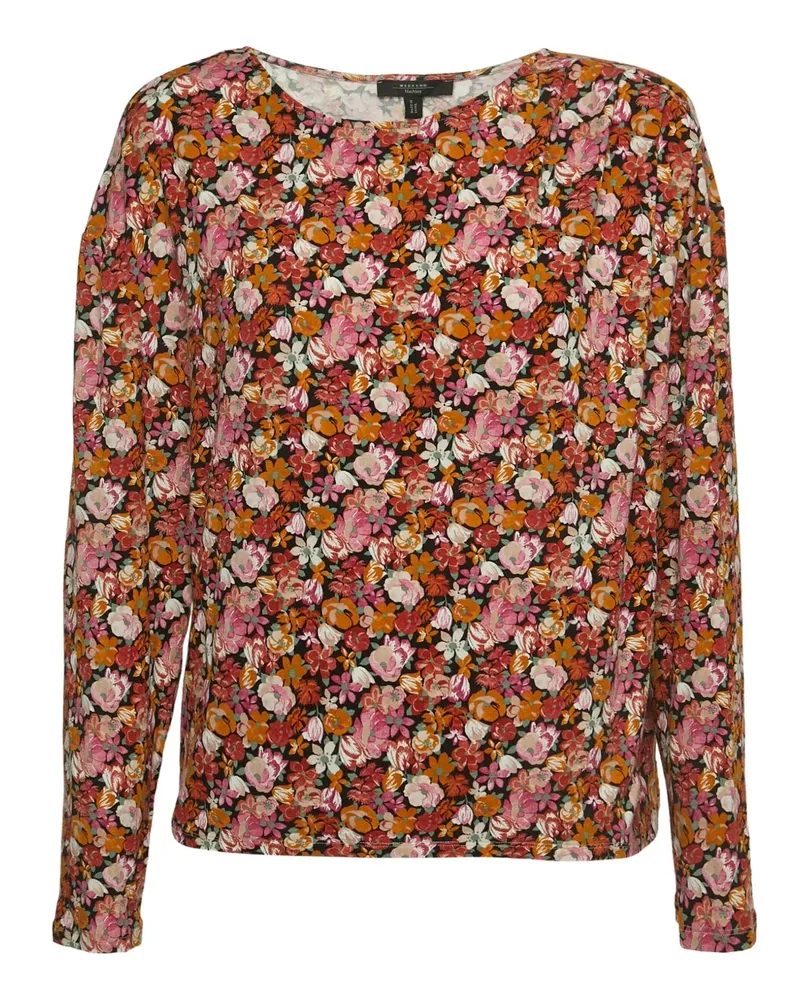 Max Mara Bluse mit Blumen-Print - Orange Orange