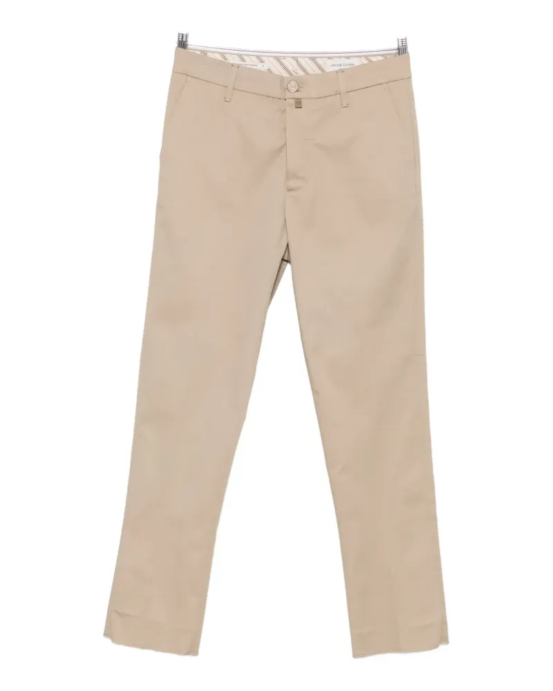 Jacob Cohën logo-patch trousers - Nude Nude