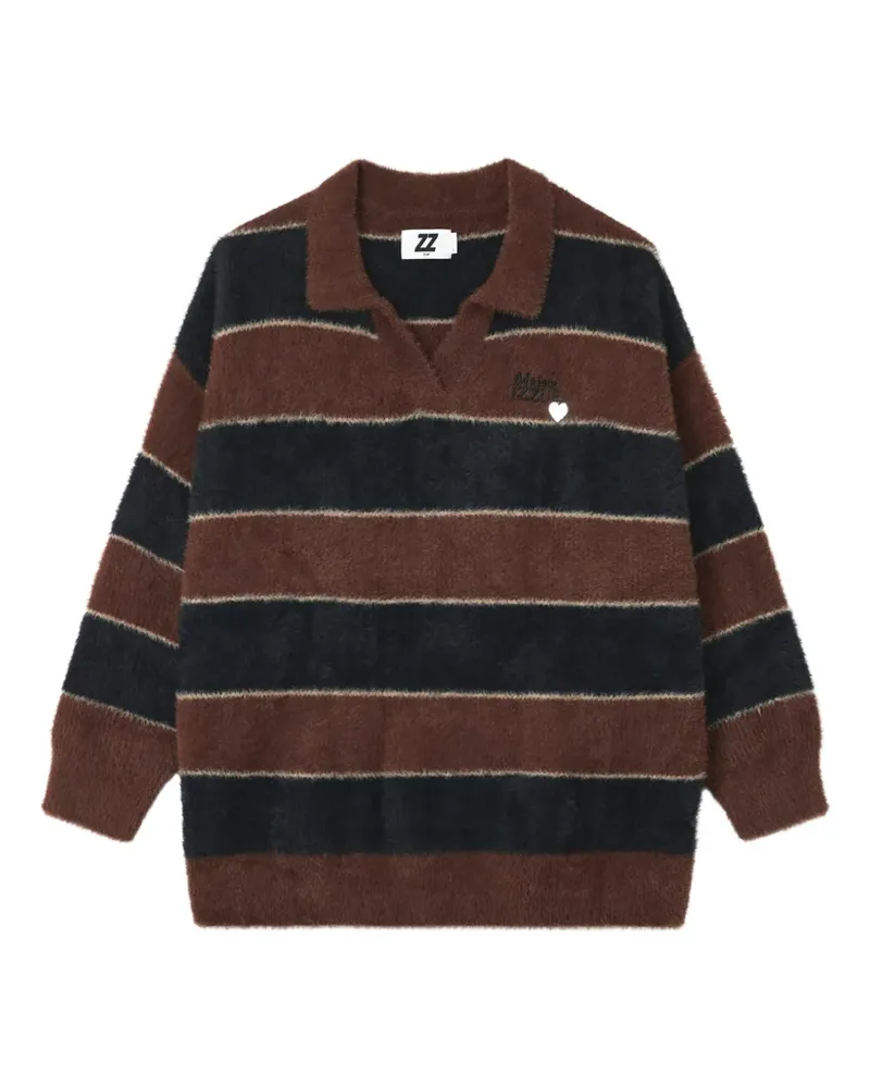 Izzue Gestreifter Pullover - Braun Braun