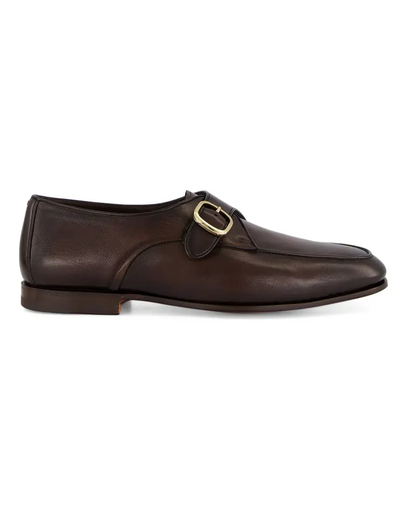 Santoni buckled leather loafers - Braun Braun