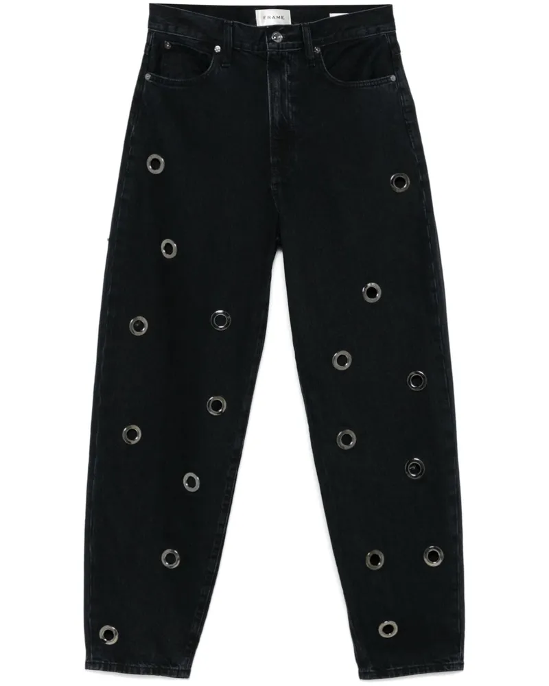 Frame Denim Narrow Grommet Jeans - Schwarz Schwarz
