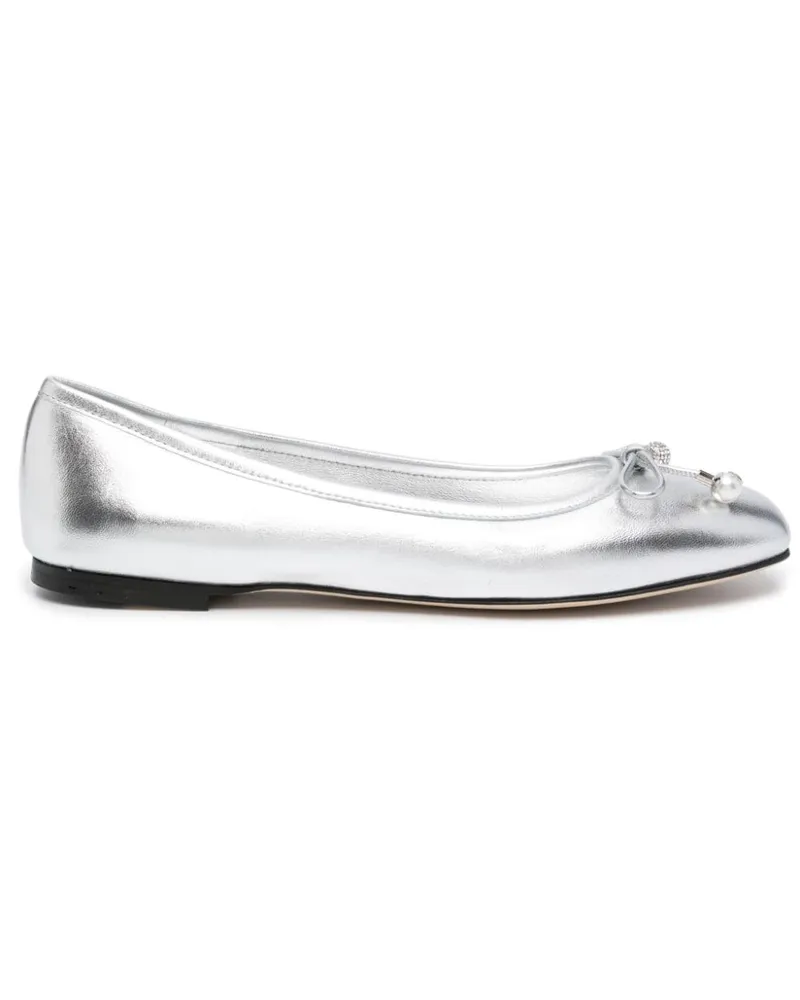 Jimmy Choo Elme Ballerinas im Metallic-Look - Silber Silber