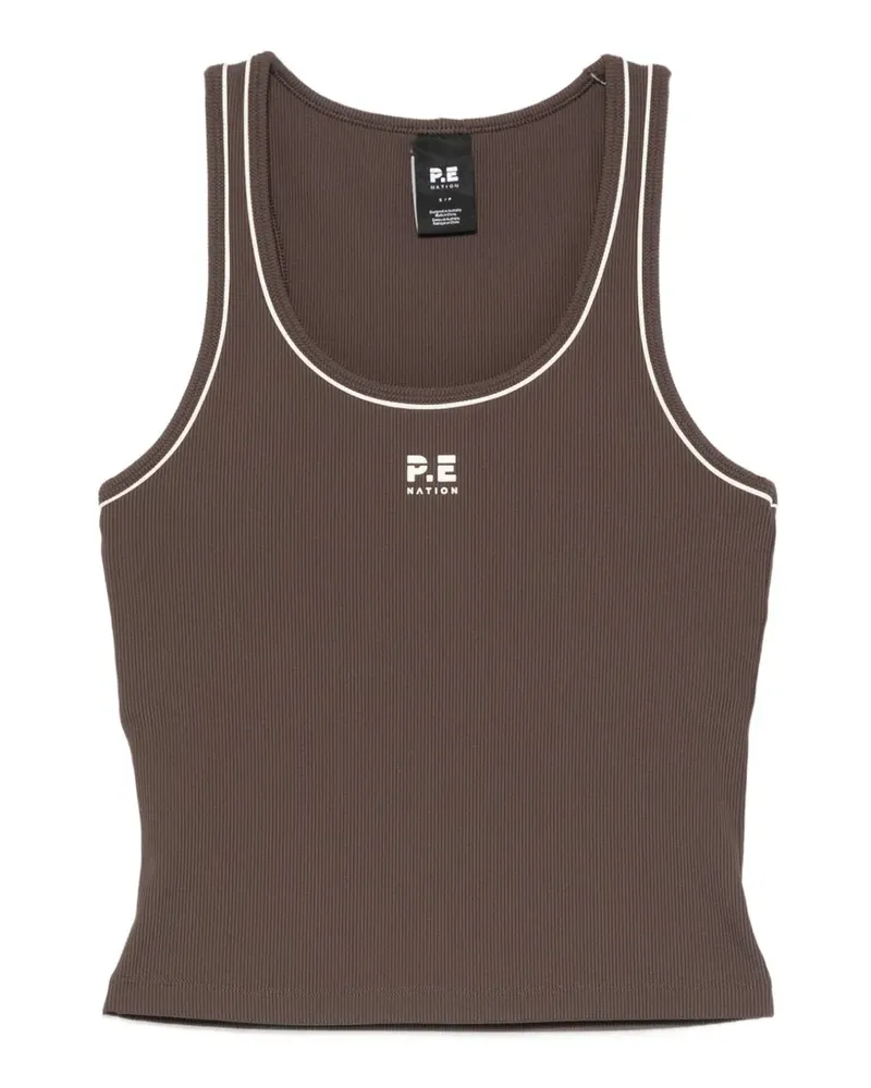 P.E. NATION Geripptes Nexus Tanktop - Braun Braun