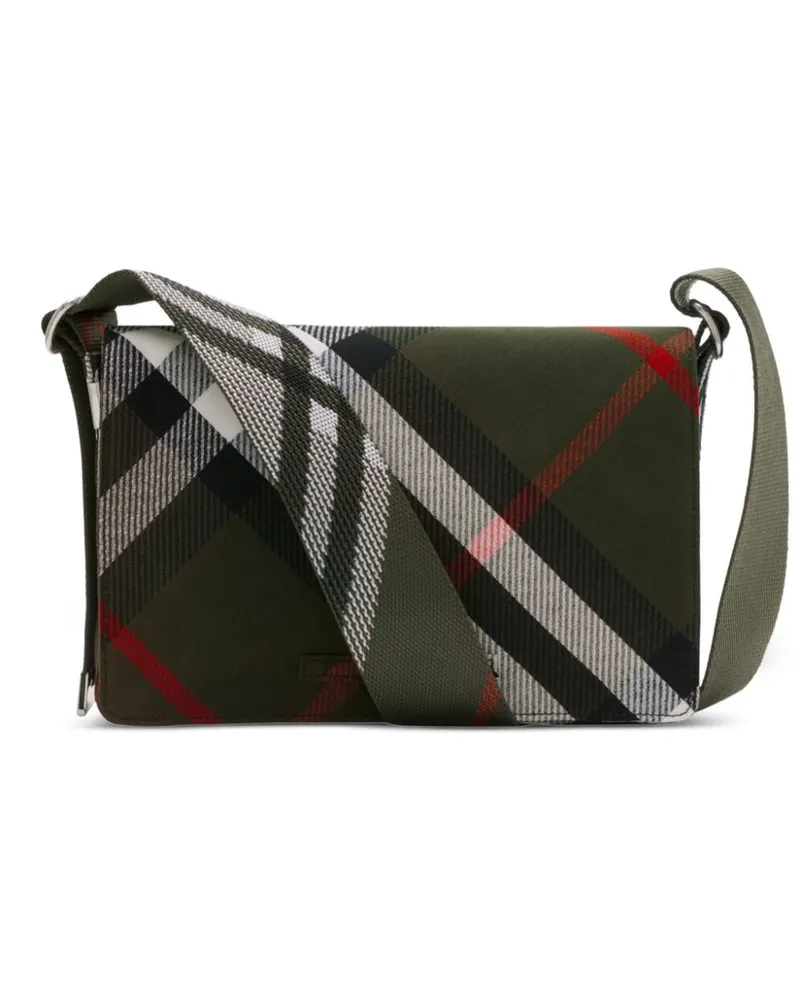 Burberry Kuriertasche mit Check - Grün Grün