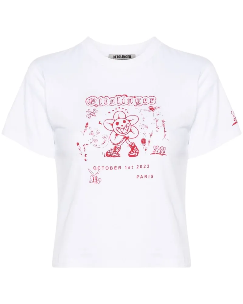 OTTOLINGER T-Shirt mit Logo-Print - Weiß Weiß