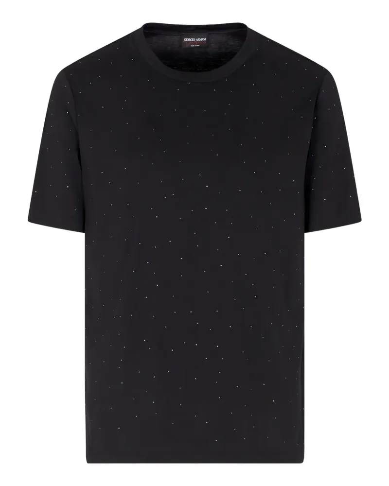Giorgio Armani T-Shirt mit Strass - Schwarz Schwarz