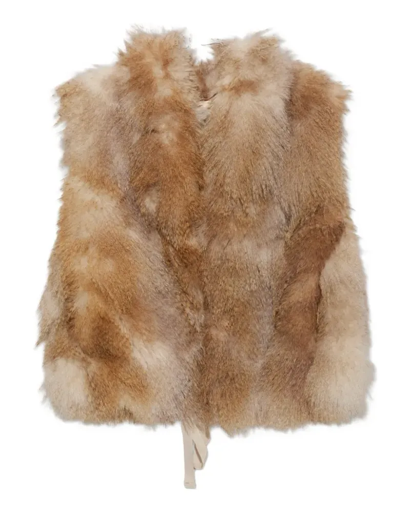 forte_forte faux-fur gilet - Braun Braun