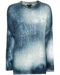 Avant Toi Pullover mit Bleach-Effekt Blau