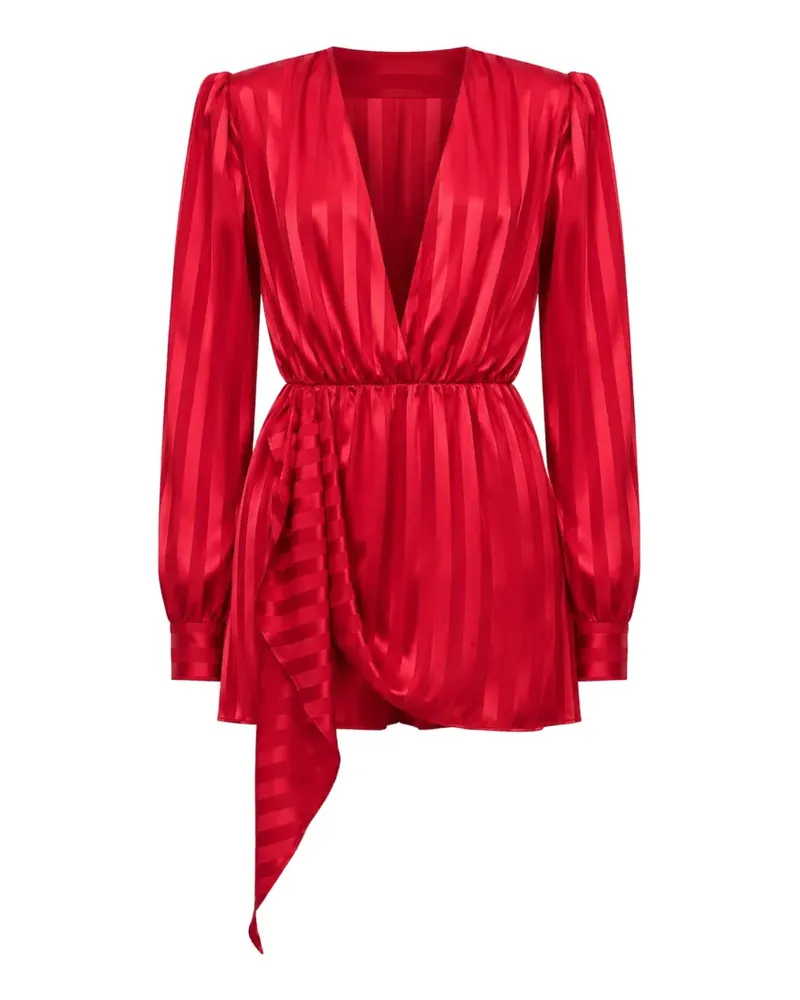 Ronny Kobo Abigail striped satin mini dress - Rot Rot