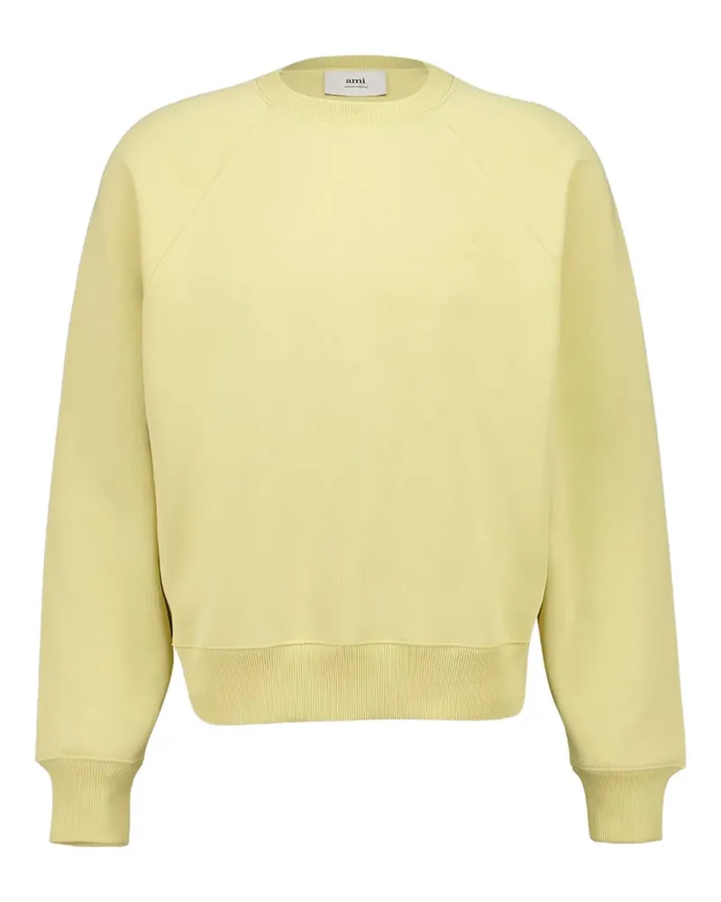 AMI Paris Ami de Coeur Sweatshirt mit Herzprägung - Gelb Gelb