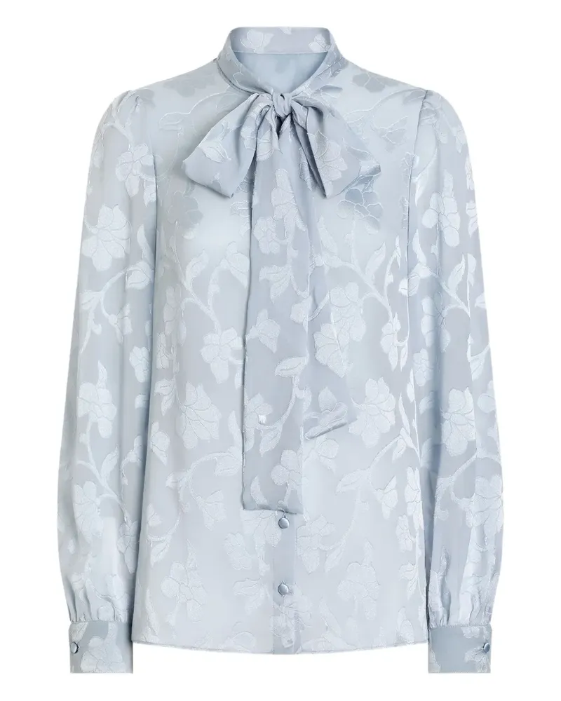 Dolce & Gabbana Seidenbluse mit Blumen-Print - Blau Blau