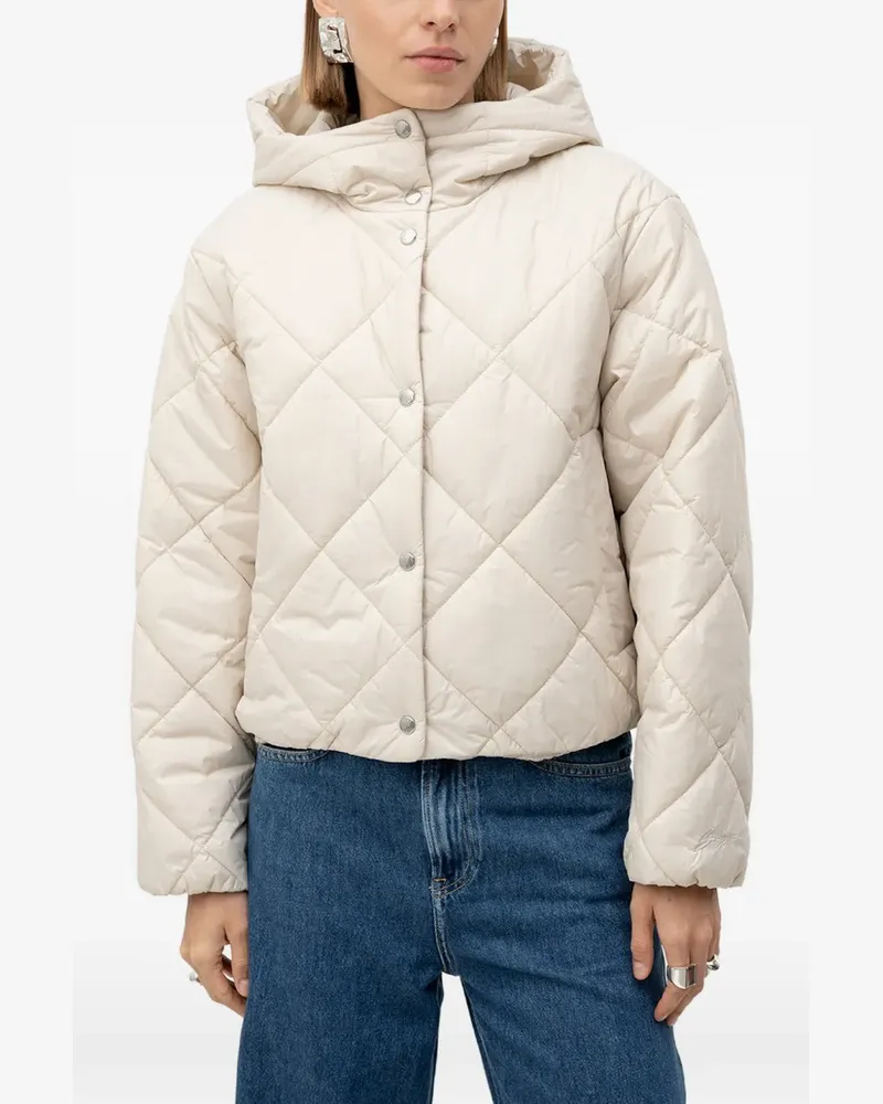 HUGO BOSS quilted hooded jacket - Nude Nude