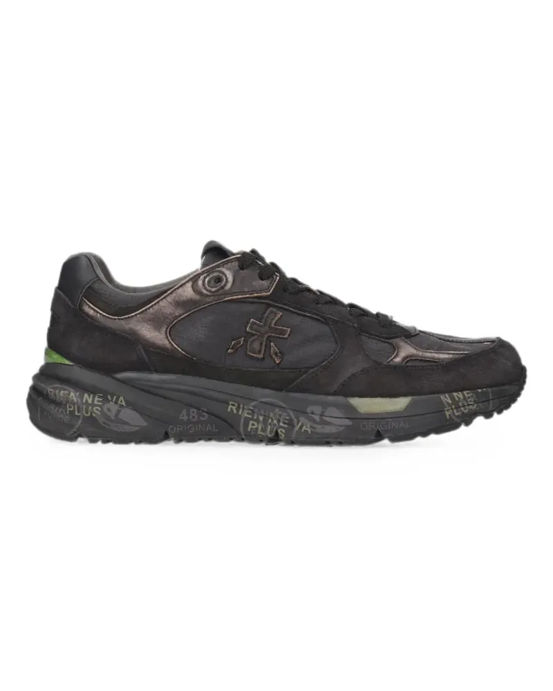 Premiata Sneakers mit Logo-Patch - Schwarz Schwarz