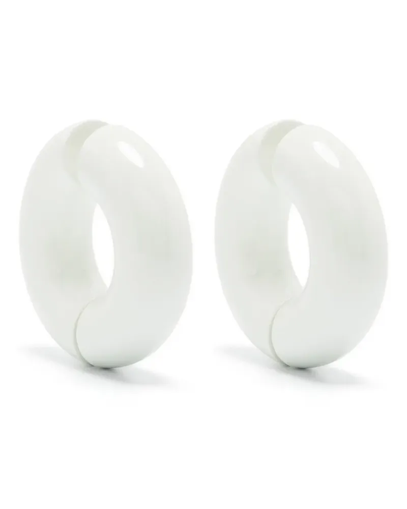 UNCOMMON MATTERS Große Creolen - Weiß Weiß