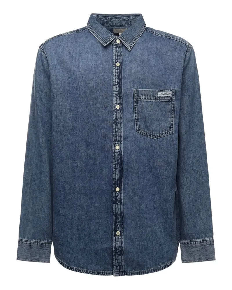 Calvin Klein Langärmeliges Hemd - Blau Blau